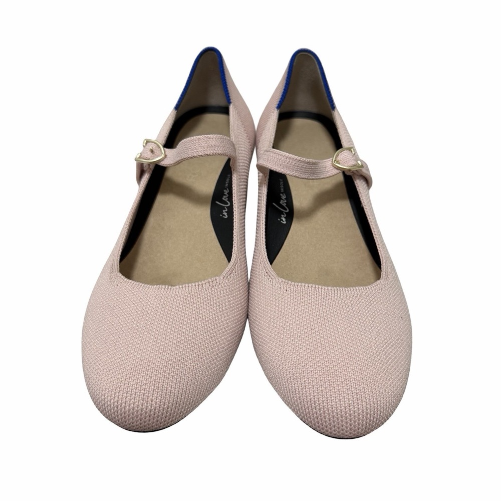 Rothys The Mary Jane Heeled Shoes Womens US 5.5 EU 35.5 Ballerina Pink NWOB - Picture 5 of 10